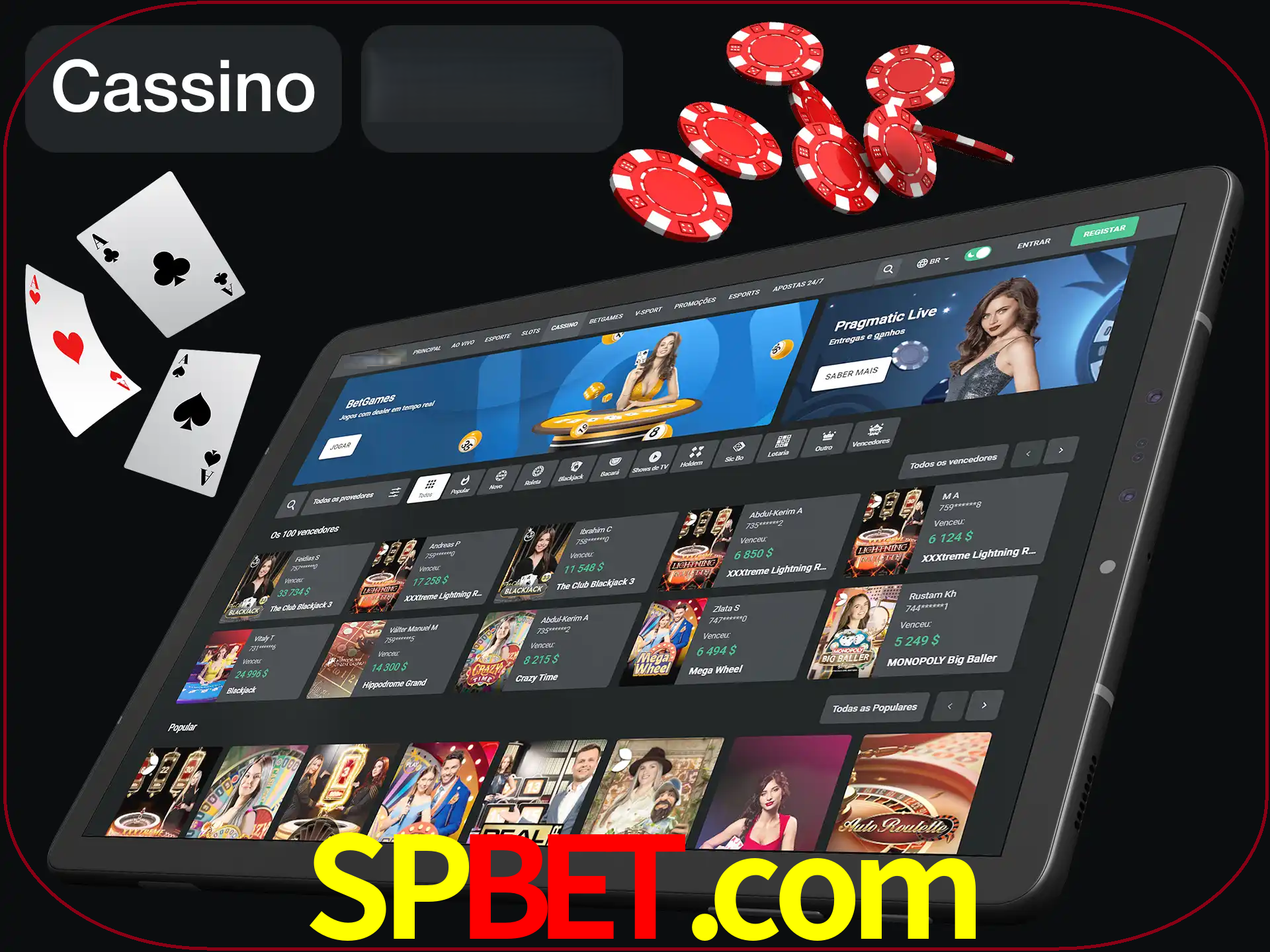 Jogue vários jogos de cassino em nosso cassino.
